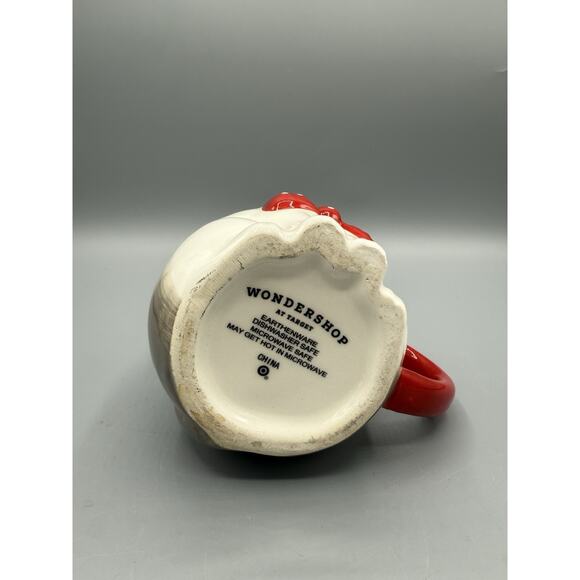 Wondershop Target Cat Mug Gray White Red Bow Tie Oversized Coffee Cup 5” - Picture 5 of 7